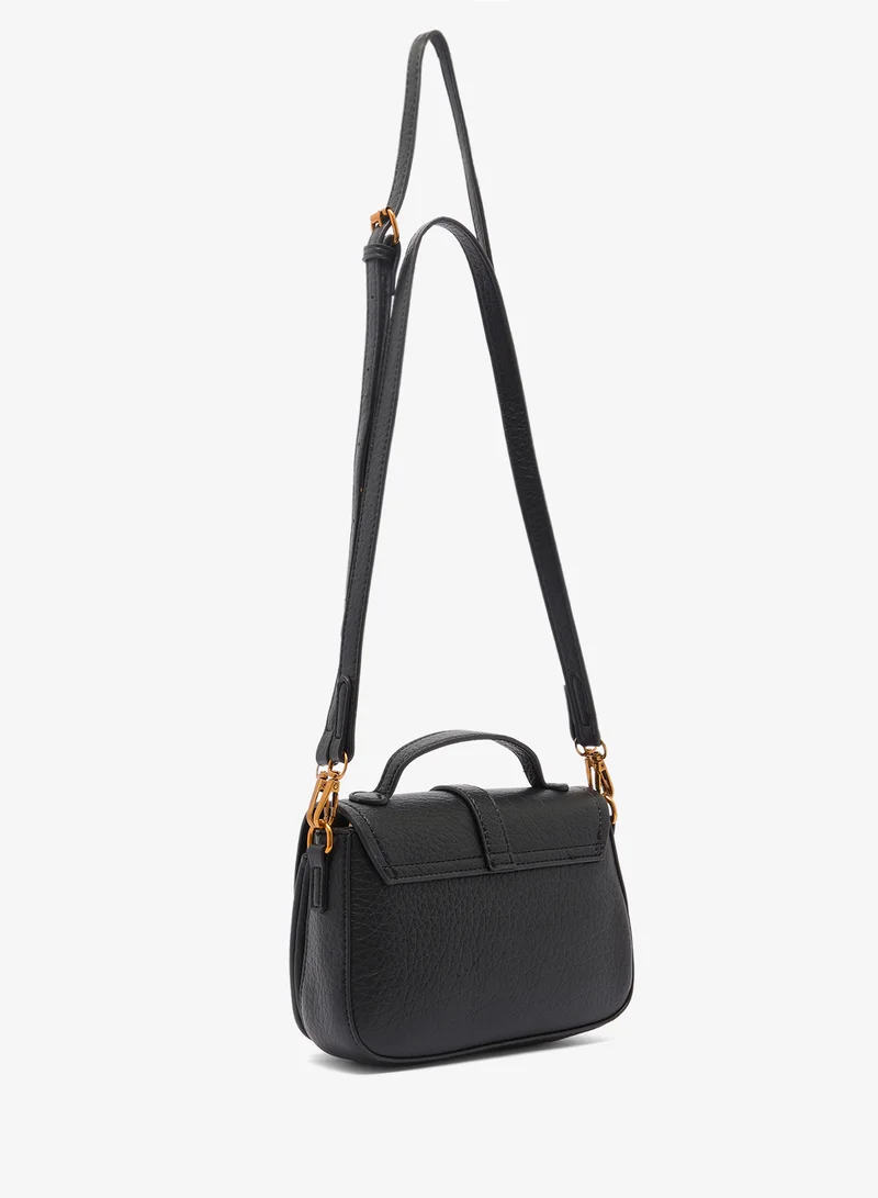 ايلا Classic Shoulder Bag With Gold Detail